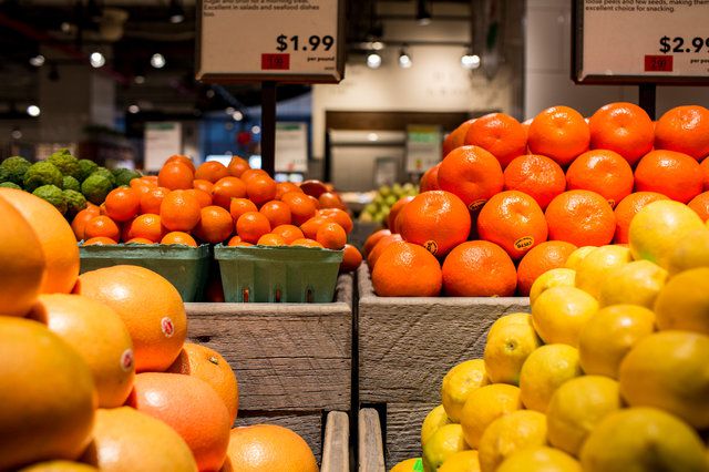 Inside the Whole Foods across from Bryant Park in New York City<br> (Scott Heins / Gothamist)